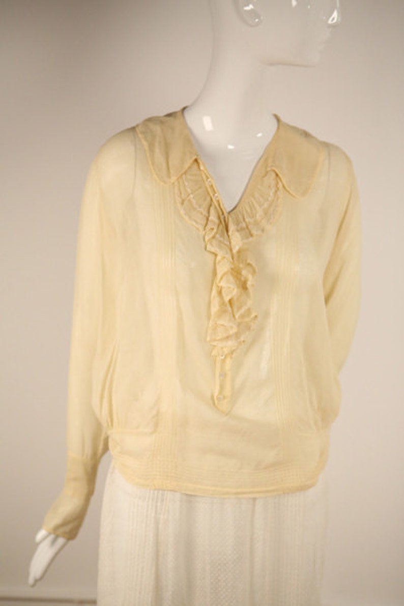 Edwardian Cotton Buttoned Blouse image 1