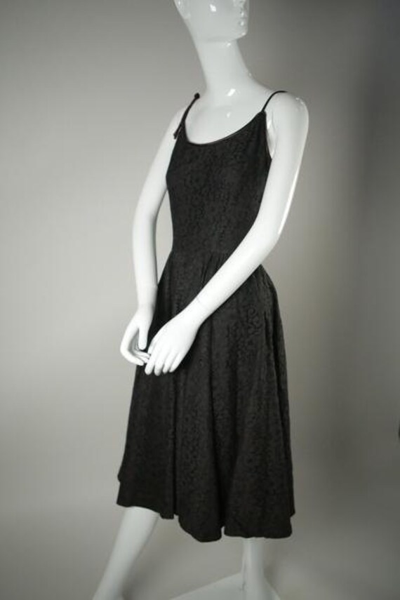 1950s Black Lace Dress - image 3