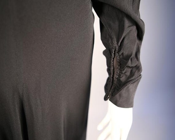1930s Black Long Sleeve Day Dress - image 5