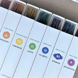 Chakra Incense, Natural, 7 chakra, Meditation, Yoga, Healing, Chakra gift set