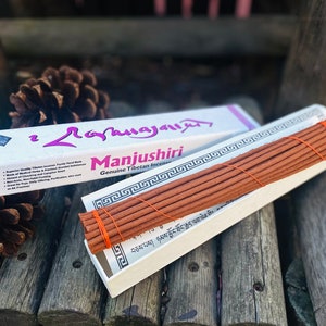 Manjushri Tibetan Incense, Meditation/Yoga/Healing Natural incense, Temple offerings, 10 inches