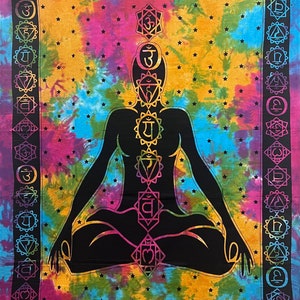 Bohemian Bedsheet/ Chakra Tapestry/Tree of Life/Ohm Mandala/flower mandala/Beach Throw/Table Cloth/Window Covers/Dorm Rooms/Tye Dye Tapestry