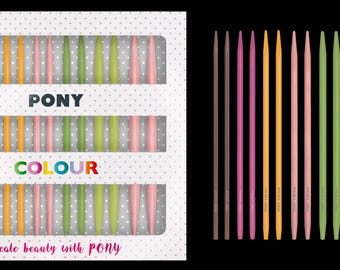 Pony Colour knitting needle set 14cm needle length 48421