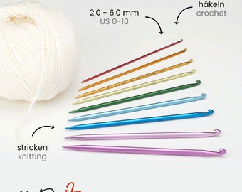 Addi Duett - crochet hook set all available sizes 2-6mm 230-7