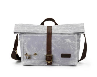 DELLA Q Canvas Roll Top Shoulder Bag with choice of colors