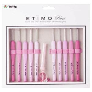 Tulip &quot;Etimo Rose Lace&quot; 10 Crochet Hook Set 0,9-3,5mm TEL-001E