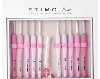 Tulip "Etimo Rose Lace" 10 Crochet Hook Set 0,9-3,5mm TEL-001E