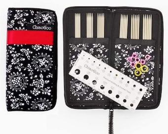ChiaoGoo metal socks needles set 6&quot; with case CG6600
