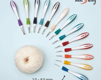 Addi swing - crochet hook set all available sizes 2-8mm 140-7