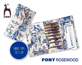 Pony ROSEWOOD Premium interchangeable circular knitting needle set 3,5-7,0mm 57701