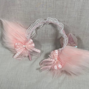 Oreilles d&#39;animal rose layette