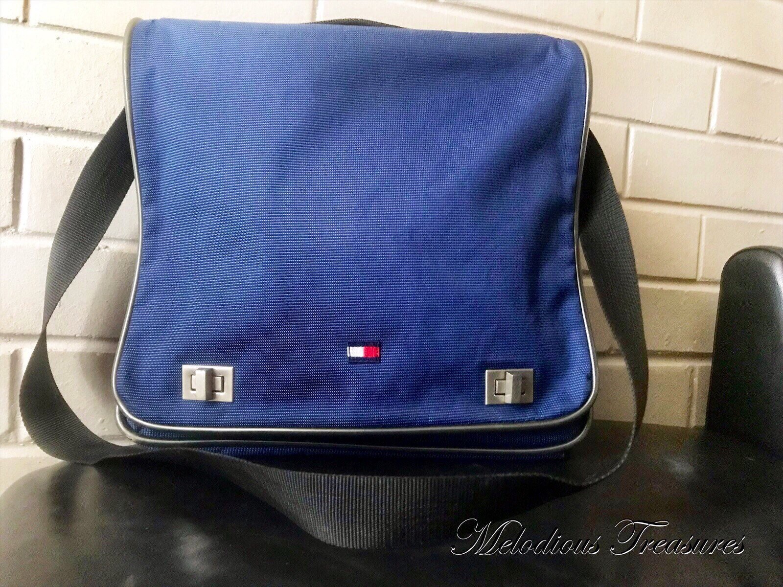 Tommy Hilfiger Blue Messenger Bag Urban Square Backpack by - Etsy Australia