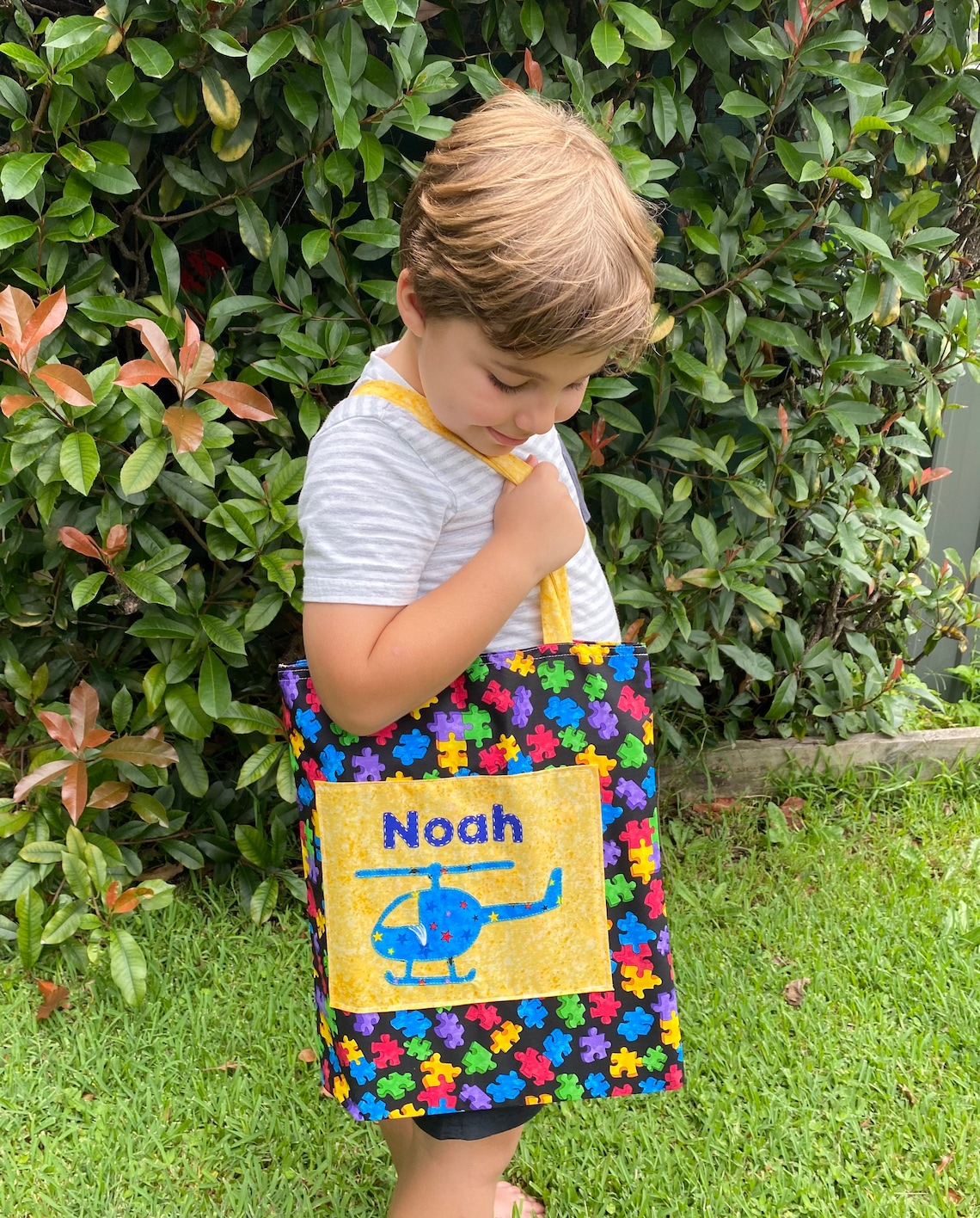 Kids Personalised Library Bag Activity Bag Handmade Etsy