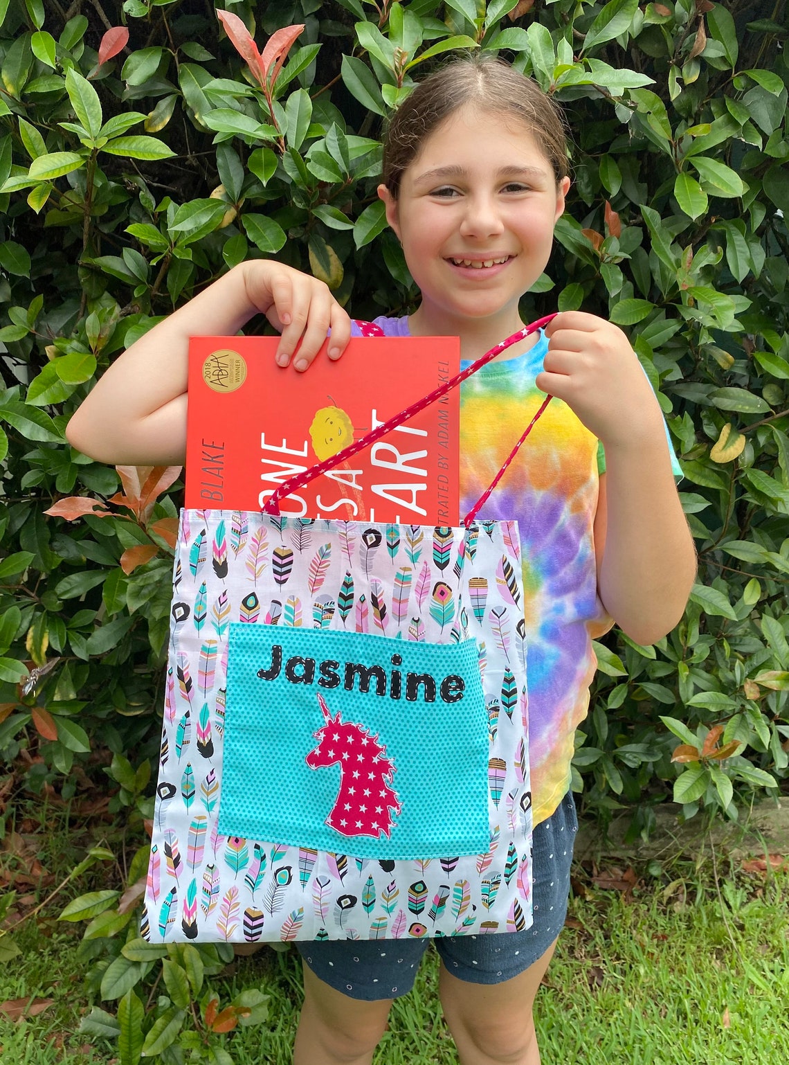 Kids Personalised Library Bag Activity Bag Handmade Etsy