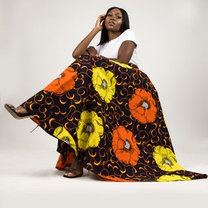 Binta African Print ankara Flared Skirt