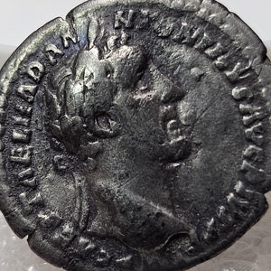 RARE antique silver coin denarius Roman Empire Emperor Antoninus Pius
