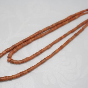 OLD Antique vintage CLEAR pink coral beads necklace saturated color 69 grams