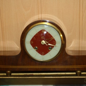 vintage antique table shelf mantel clock working SONNEBERG !!!