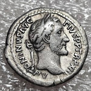 RARE silver coin denarius Roman Empire Emperor Antoninus Pius 148-149yr Ancient Rome