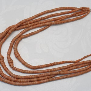 149gr OLD Antique vintage clear red pink coral beads necklace saturated color