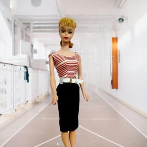 Vintage Barbie Clothes, FREE SHIPPING, Barbie COMPLETE Cruise Stripes #918 (1959-1962)