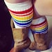 Adult and Youth Under the Knee Retro Tube Socks |  Rainbow Tube Socks | Skate Socks  | Pride Socks 