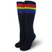 Brave Black Knee High Tube Socks | Rainbow Tube Socks | Adult Socks | Pride Socks 