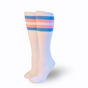 Knee High Transgender Socks | Unisex Tube Socks |  Inclusive Socks | Pride Socks