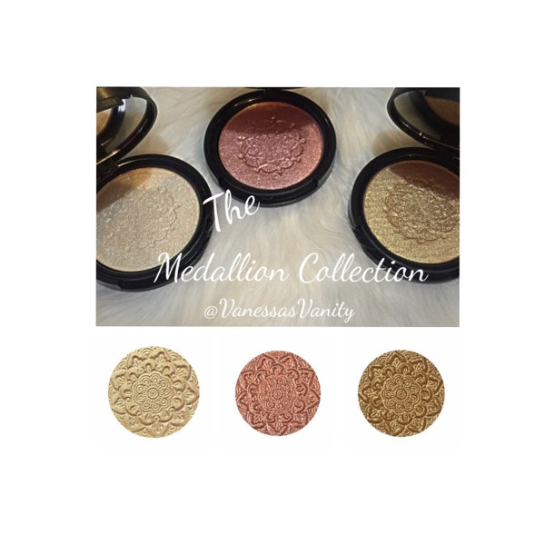 THE MEDALLION COLLECTION - Set of 3 best selling highlighters (Rose Gold, White Gold, Toasted Honey)