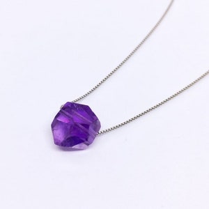Amethyst Necklace, Christmas Gifts, Stockings Stuffers, February Birthstone Jewelry, Pisces Necklace, Sterling Silver, 6th 9th Anniversary