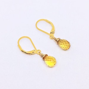 AAA Citrin Ohrringe, Citrin Ohrringe, Boucles d'oreilles Citrin, Weihnachtsgeschenk, 13th Jahrestag, November Birthstone, Geburtstagsgeschenke