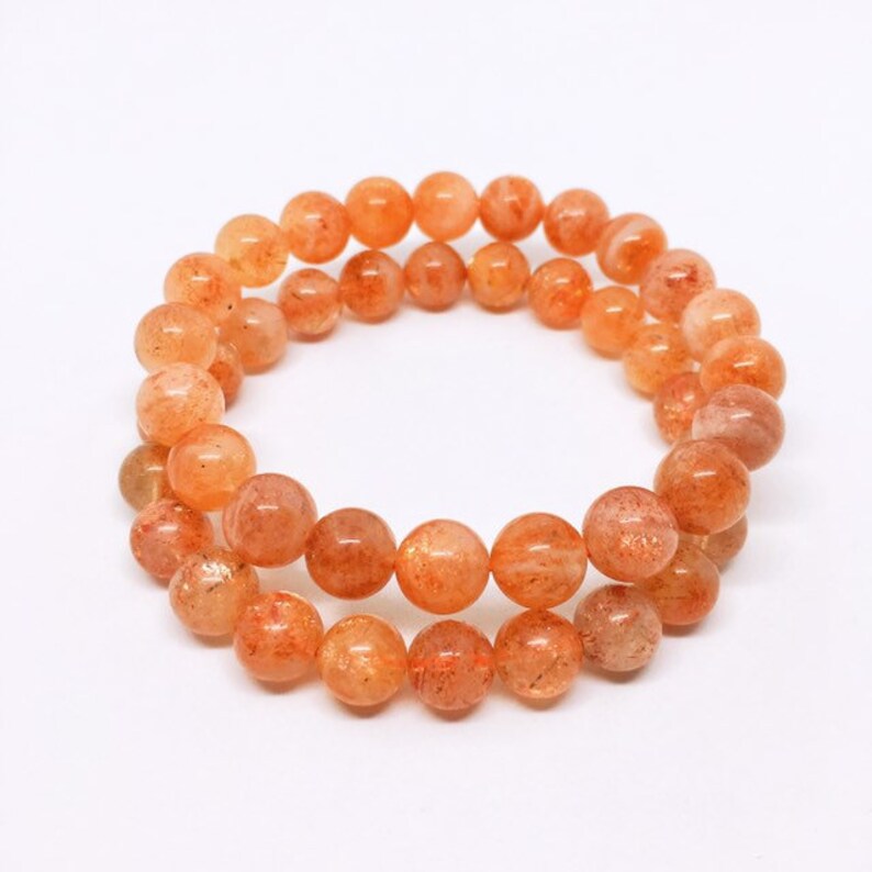 Sunstone Bracelet, Sonnenstein Armband, Christmas Gifts for Mom, Prosperity Jewelry, Confetti Sunstone, Fête des Mères, Leadership Gifts 9 Millimeters