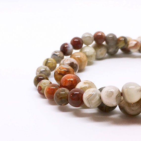 Crazy Lace Agate Bracelet, Agate Bracelet, Red Crazy Lace Agate, Optimism Energy, Mom Gift, Gemstone Bracelet, Laughter Stone, Happy Lace