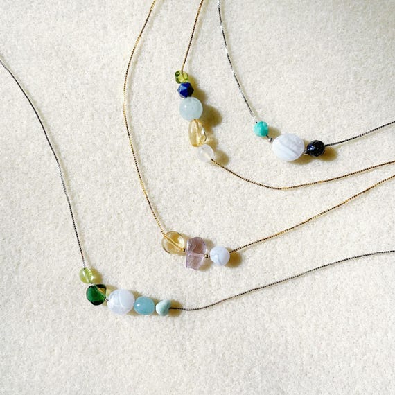"Alignment" Multi-gemstone Necklace
