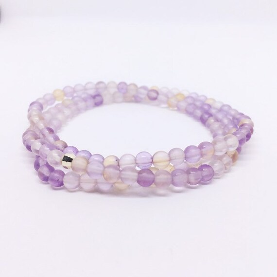Ametrine Multi Layer Bracelet, Frosted Amethyst Bracelet, Lavender Jewelry, February Birthstone, 6th 9th Anniversary, Unique valentines gift