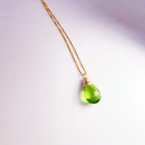 Peridot Green Lever Back Earrings, with Hydro Quartz & Sterling Silver