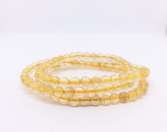 Golden Rutilated Quartz Bracelet, Multi Layer Bracelet, Prosperity Jewelry, Rutilquarz Armband, Hair Quartz, Christmas Gift, unique gifts
