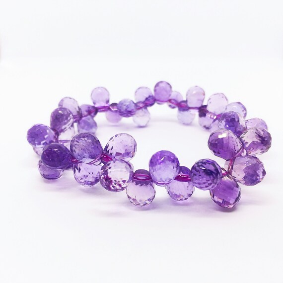 Amethyst Bracelet, February Birthday, AAA Amethyst Teardrops, Birthstone Jewelry, 6th 9th Anniversary, valentines day gift, Pisces Bracelet