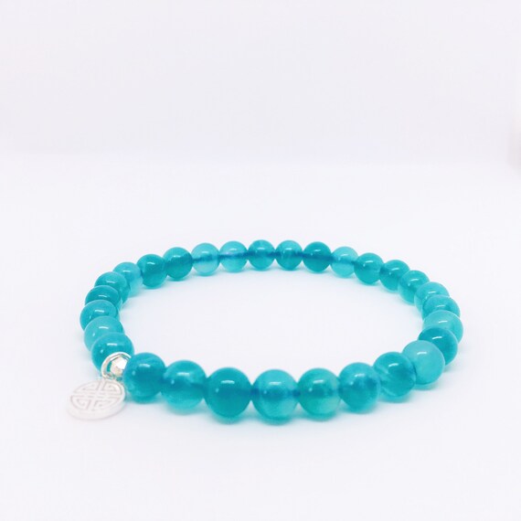 Amazonite Bracelet, Amazonit Armband, Calming Bracelet, AAA Amazonite, Sterling Silver Charm, Unique Gifts, valentines day gift , best gifts