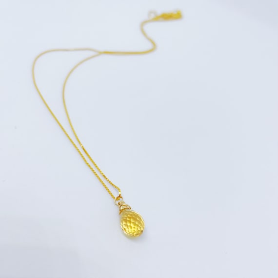 AAA Citrine Sterling Silver Necklace, Crystal of Prosperity, Christmas Gift, 13th Anniversary, Scorpio, November Birthstone, Birthday gifts