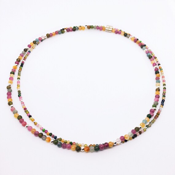Dainty Tourmaline Necklace, collar necklace choker, Turmalin Halskette, October Birthstone Jewelry, 8th Anniversary, Unique valentines gift