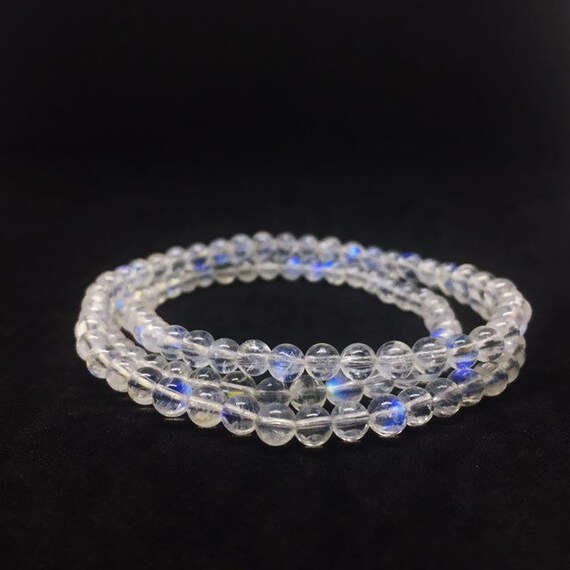 AAA Rainbow Moonstone Bracelet, Multi Layer Bracelet, June Birthstone Jewelry, Mondstein Armband, Blue Moonstone, best valentines day gift