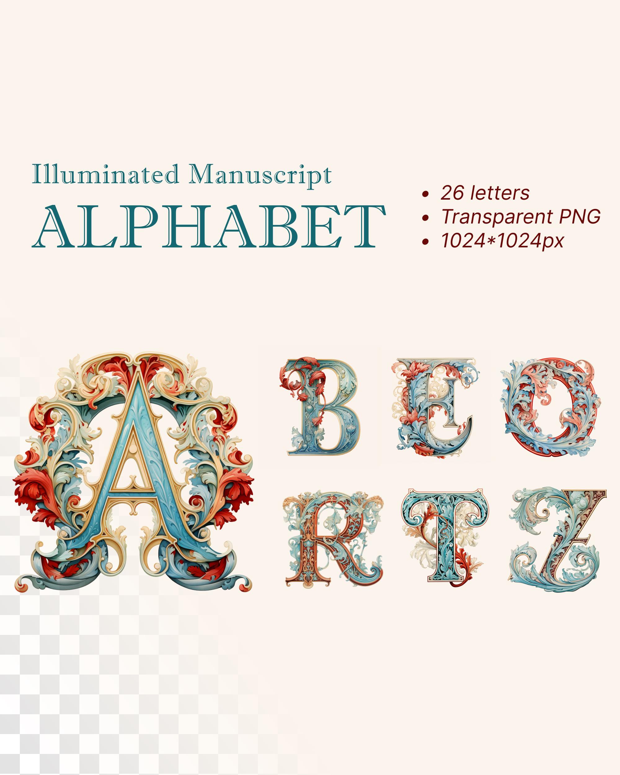 Patena Lettering Ancient Patina Alphabet | Transparent PNG | Illuminated Manuscript ...