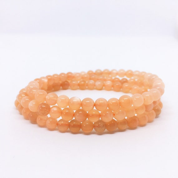 Peach Moonstone Bracelet, Multi Layer Bracelet, Mondstein Armband, pierre de lune, June Birthstone, Mondstein Schmuck, Christmas Gifts