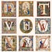 Pre-raphaelite Alphabet | Transparent PNG SVG | Illuminated Manuscript ...