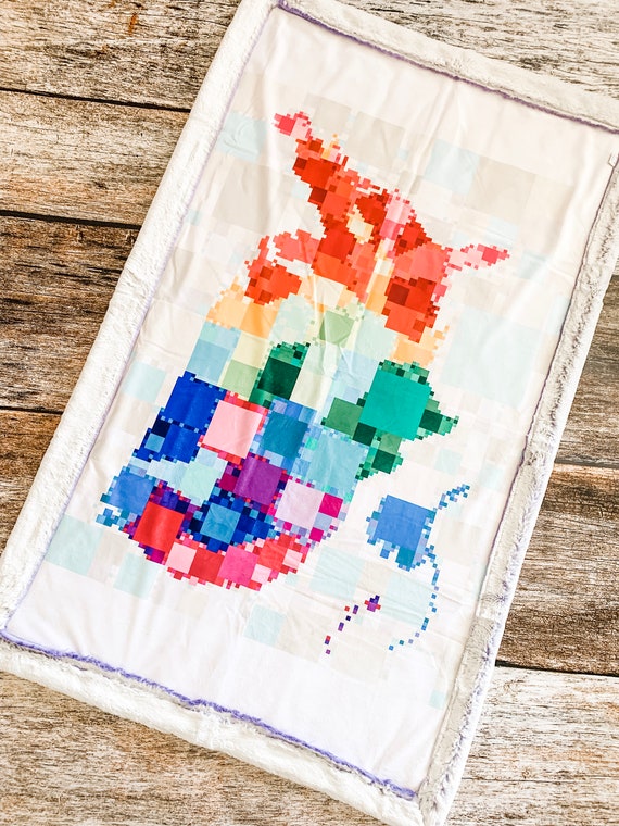 USA Rainbow Ready to Ship Custom Handmade Minky Blanket