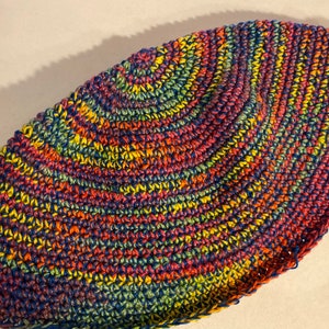 Pride Rainbow and royal blue Yarmulkah Kippah 10.5” by 24”