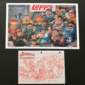 1980s Garbage Pail Kids Print: Signed Limited Edition GPK Alley Scene