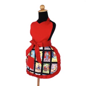 Colorful Loteria Girl's Apron / One size Fits Ages 2-10 image 3