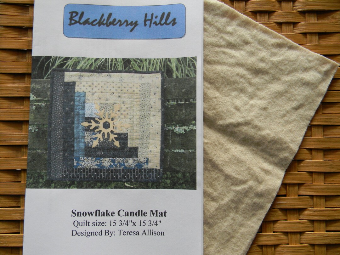 Snowflake Candle Mat Wool Kit and Pattern - Etsy